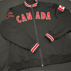 Team Canada Black Zip Up Sweater/Jacket With Embroidery XL